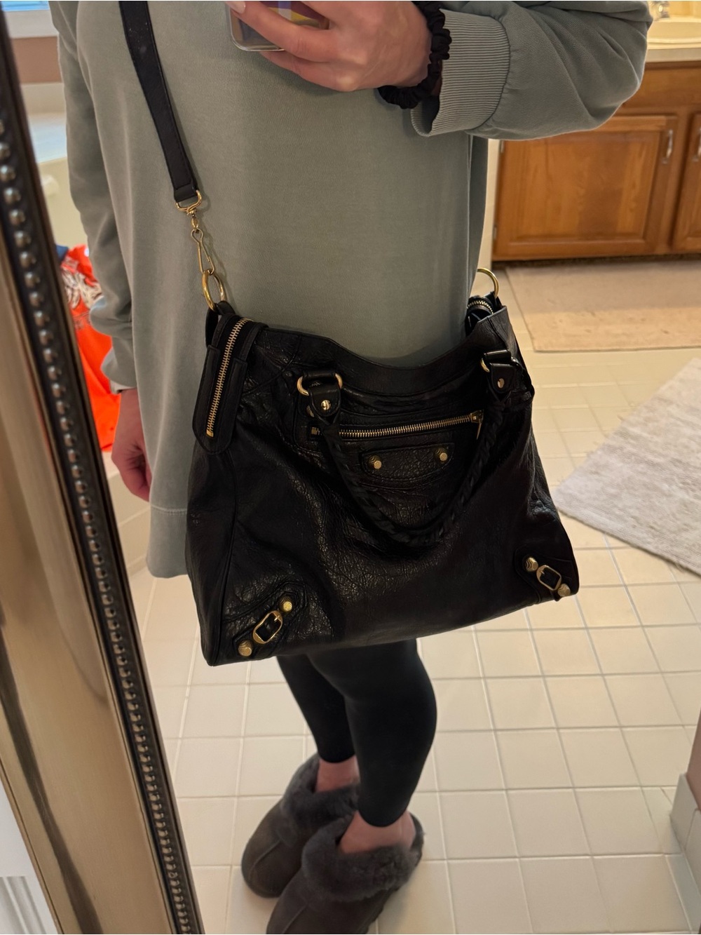 Balenciaga Giant Velo Handbag with Gold Hardware - Picture 8 of 9